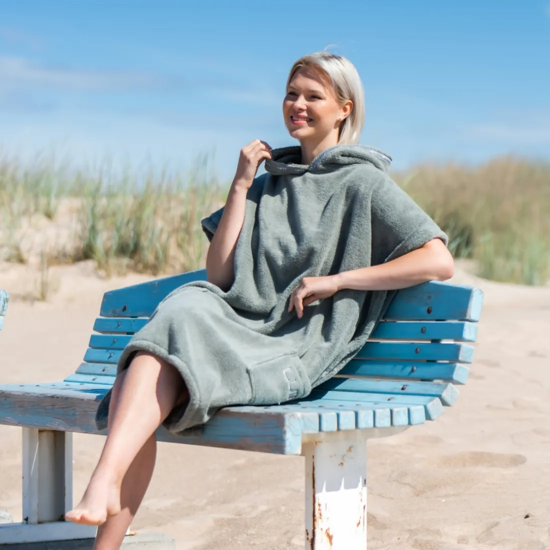 Poncho De Bain Unisexe S/M Granite