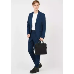 Porte Documents Zippé Noir MILANO Homme en cuir