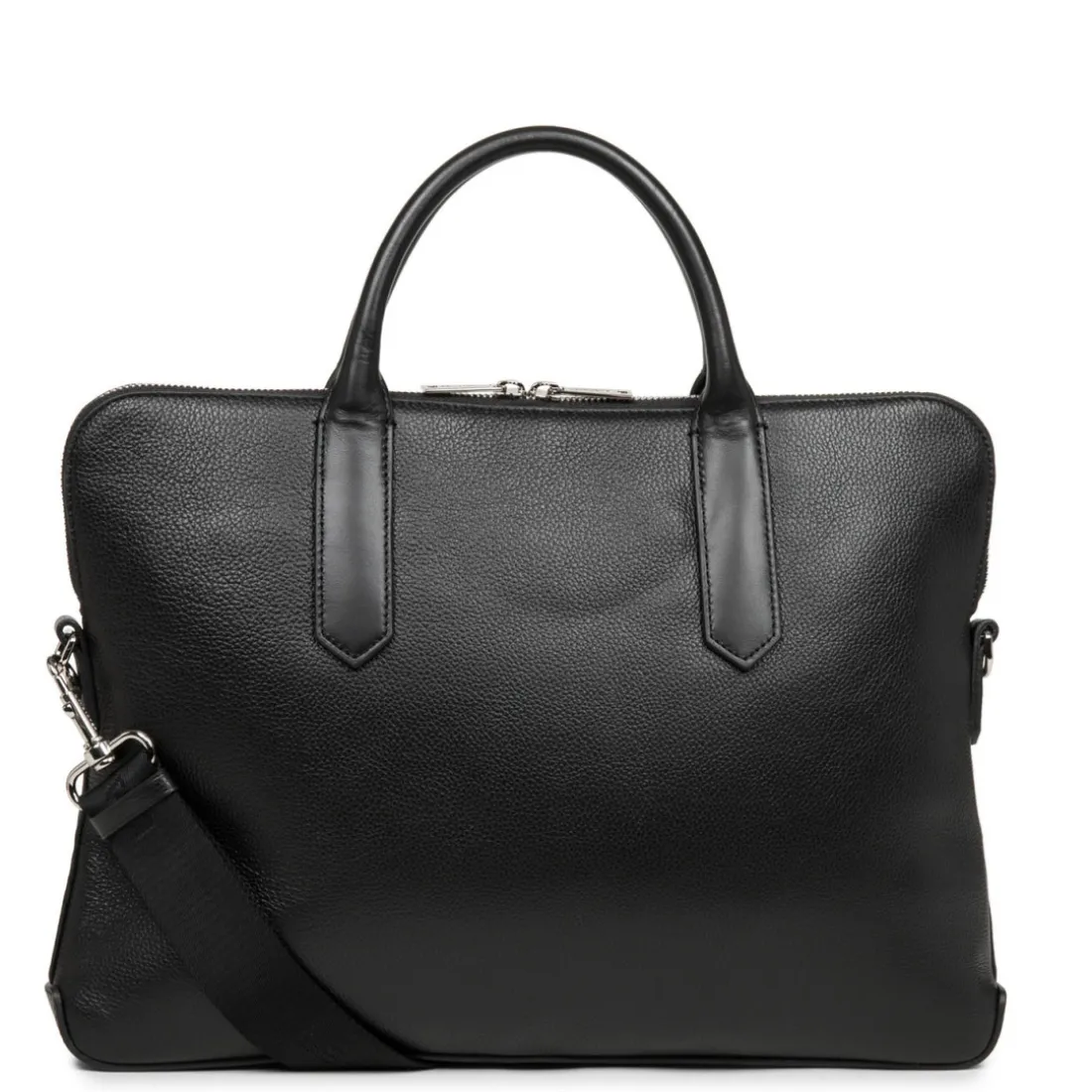 Porte Documents Zippé Noir MILANO Homme en cuir