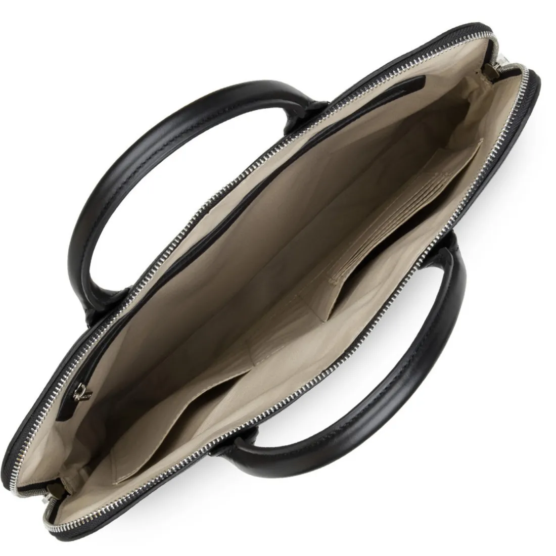 Porte Documents Zippé Noir MILANO Homme en cuir