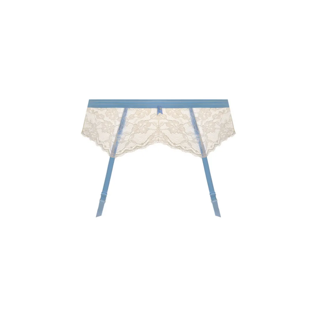 Porte jarretelle - Blanc/Bleu