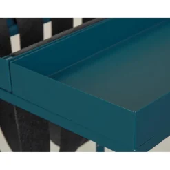 Porte magazines en Métal et Feutre Bleu MAGGA