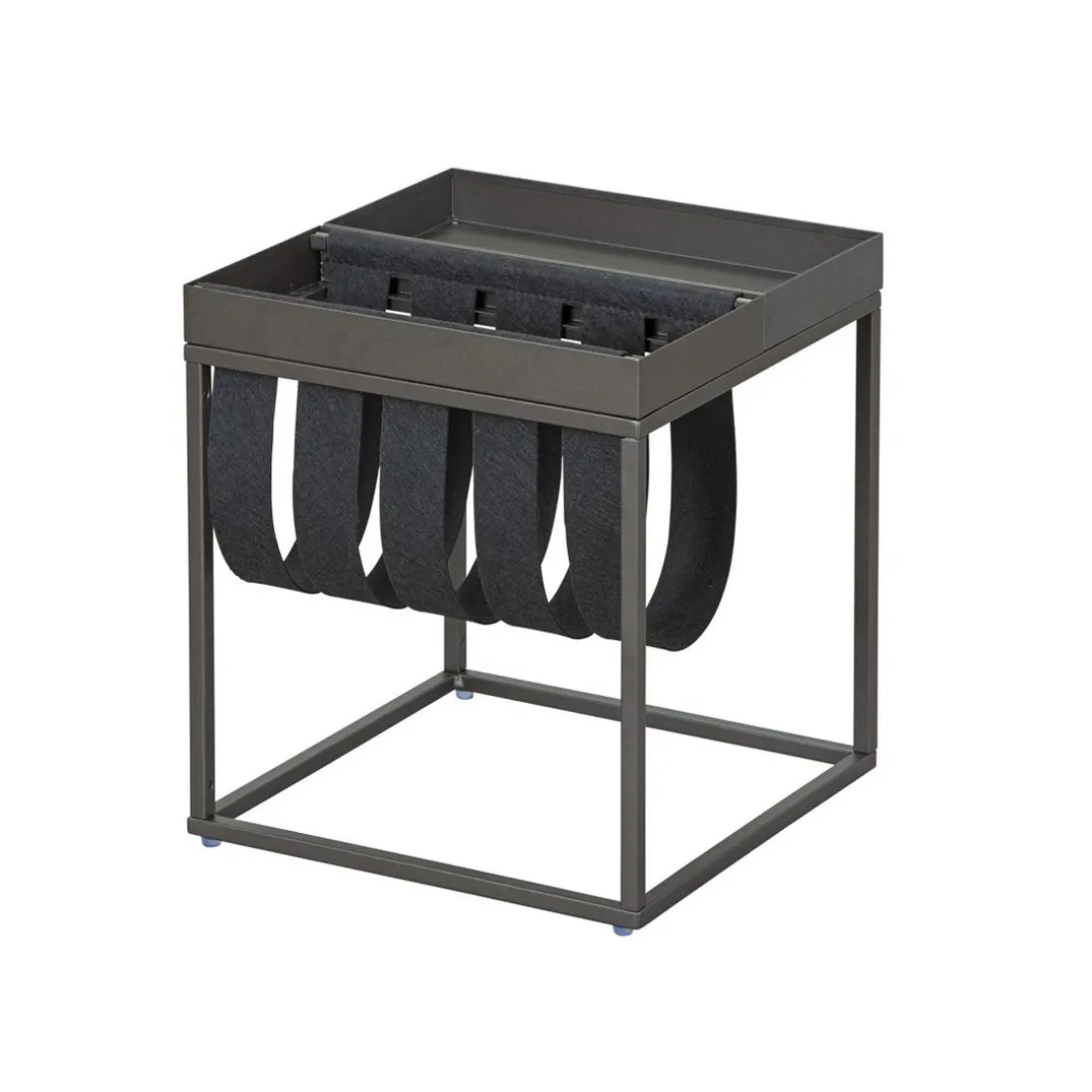 Porte magazines en Métal et Feutre Gris Anthracite MAGGA