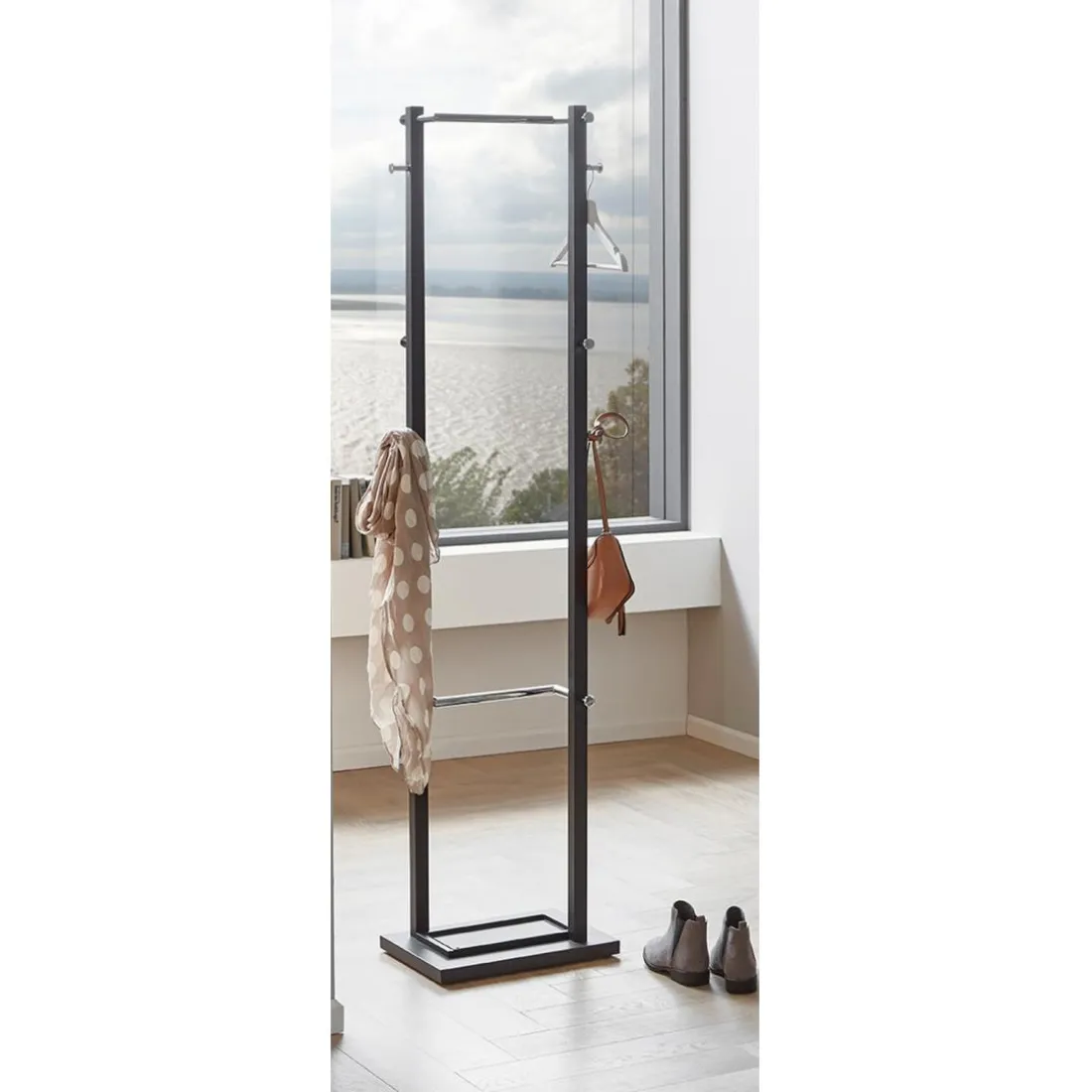 Porte Manteau en Métal Noir