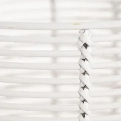 Porte plante métal rotin blanc Cando