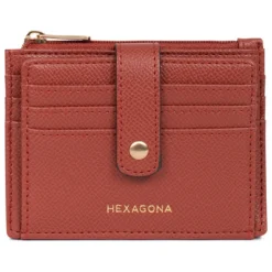 Porte-cartes Cuir MERLINE Brique Lyra