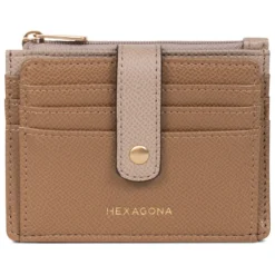 Porte-cartes Cuir MERLINE Écorce/Taupe Gwen