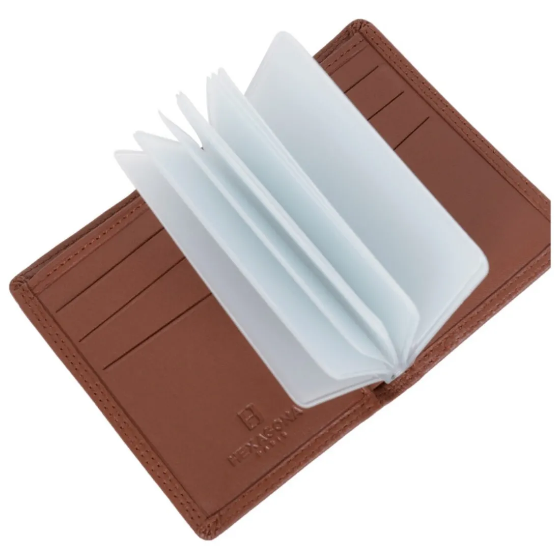 Porte-cartes Stop RFID Cuir SENSATION Cognac Aaron