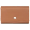 Portefeuille long Stop RFID MIRABELLE Tan en cuir Ria beige