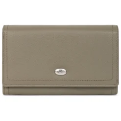 Portefeuille long Stop RFID MIRABELLE Olive en cuir Kaye