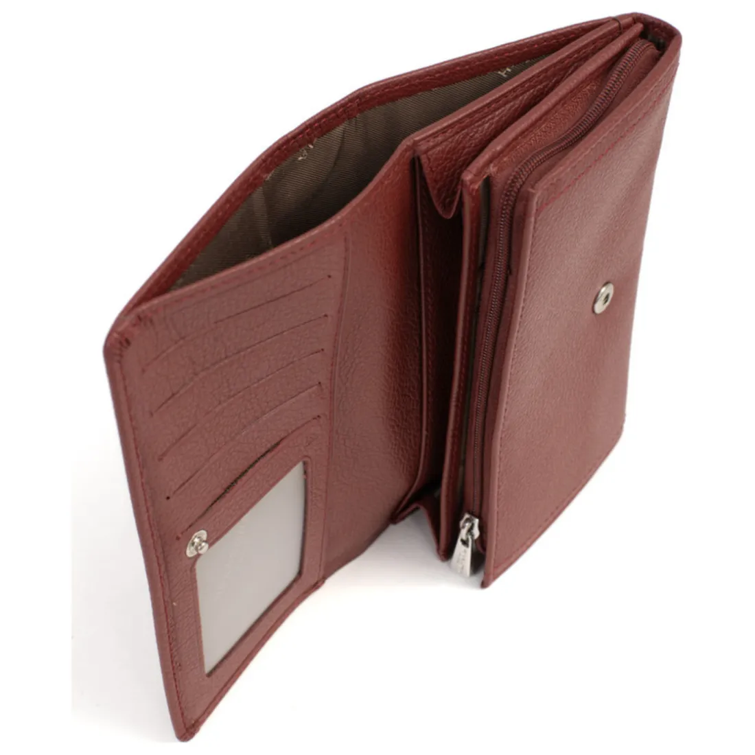 Portefeuille long Stop RFID MIRABELLE Bordeaux en cuir Vale