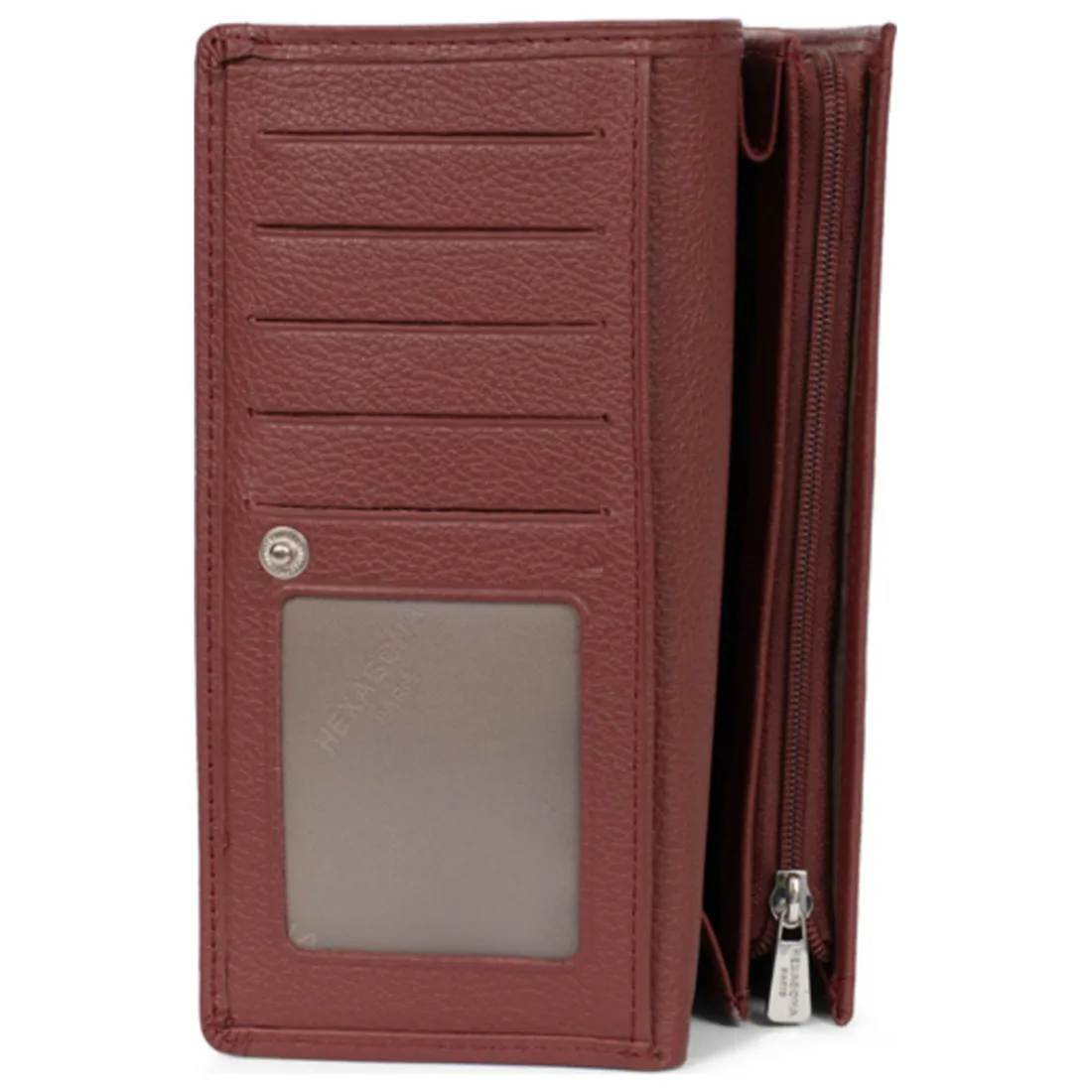 Portefeuille long Stop RFID MIRABELLE Bordeaux en cuir Vale