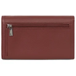 Portefeuille long Stop RFID MIRABELLE Bordeaux en cuir Vale