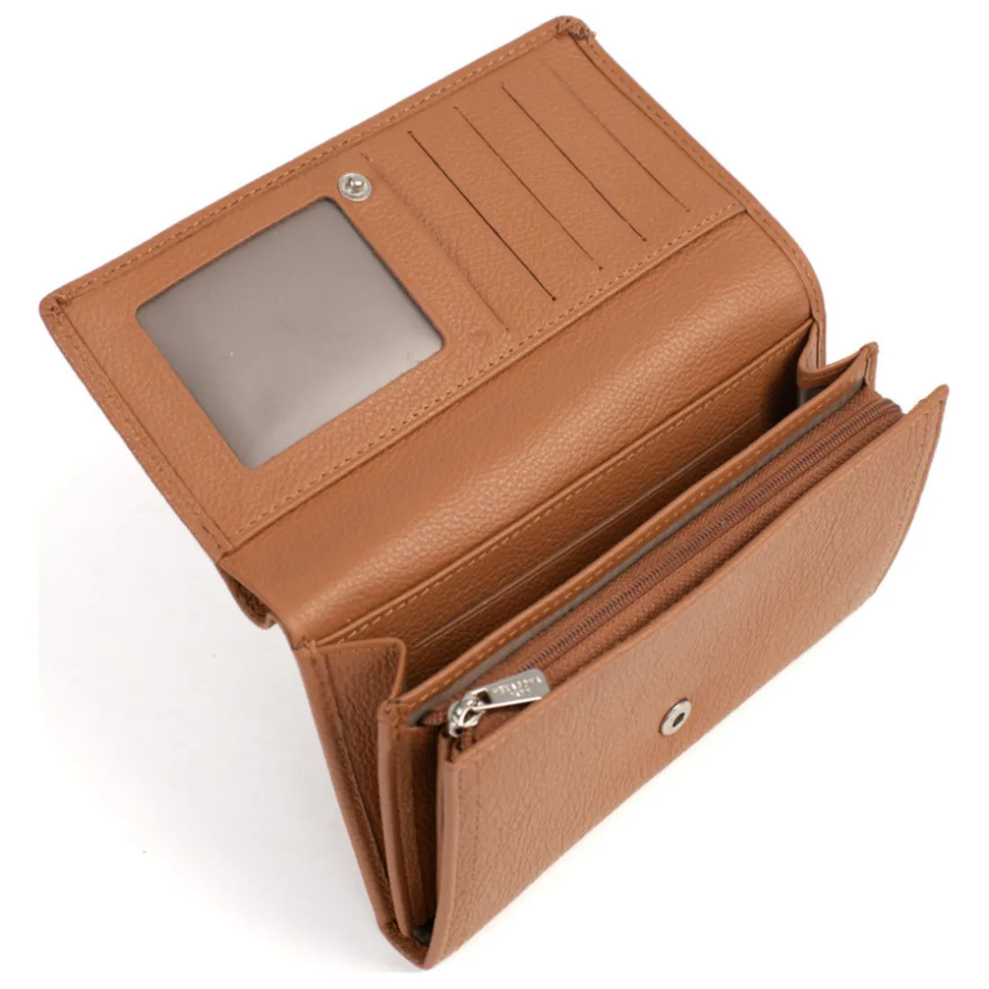 Portefeuille long Stop RFID MIRABELLE Terre en cuir Sia