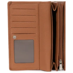 Portefeuille long Stop RFID MIRABELLE Terre en cuir Sia