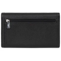 Portefeuille long Stop RFID MIRABELLE Noir en cuir Juno