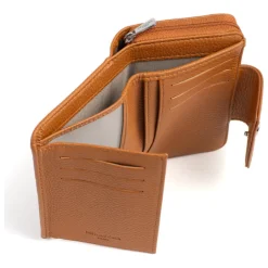 Portefeuille Stop RFID Cuir MAYA Caramel Sia