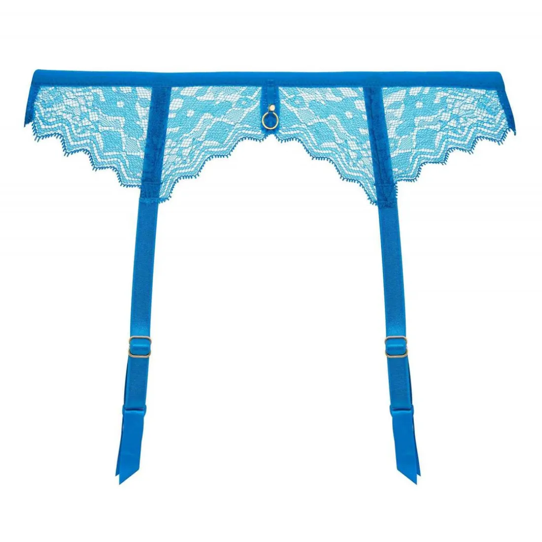 Porte-jarretelles en dentelle Freya Bleu