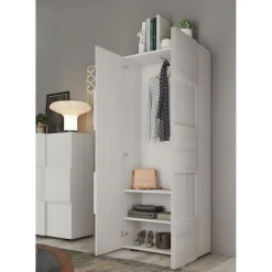 Portemanteau 2 portes blanc