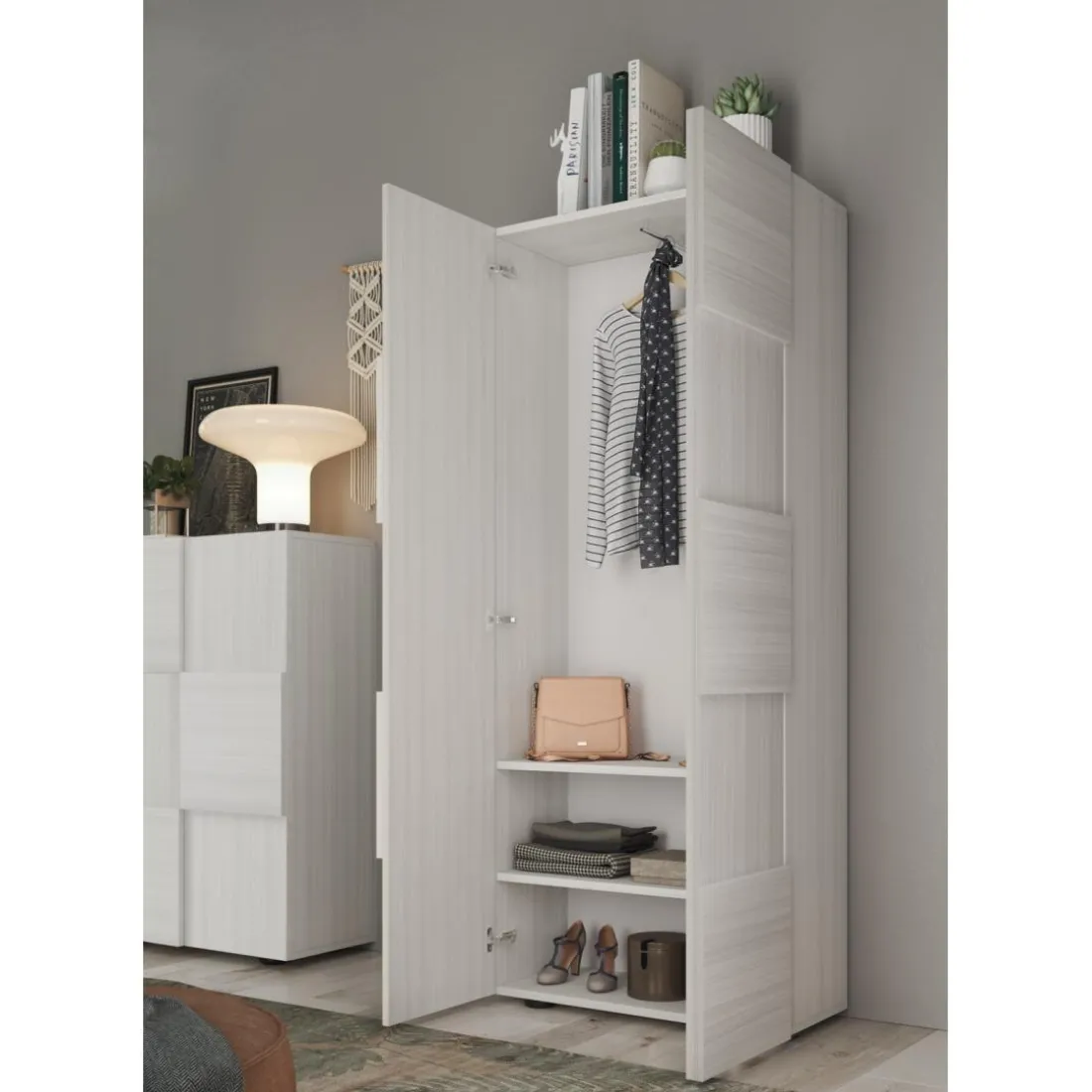 Portemanteau 2 portes blanc