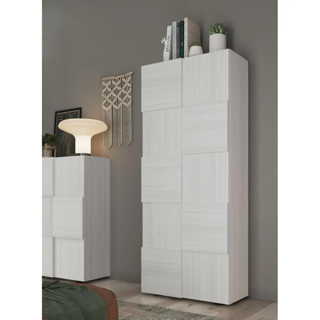 Portemanteau 2 portes blanc