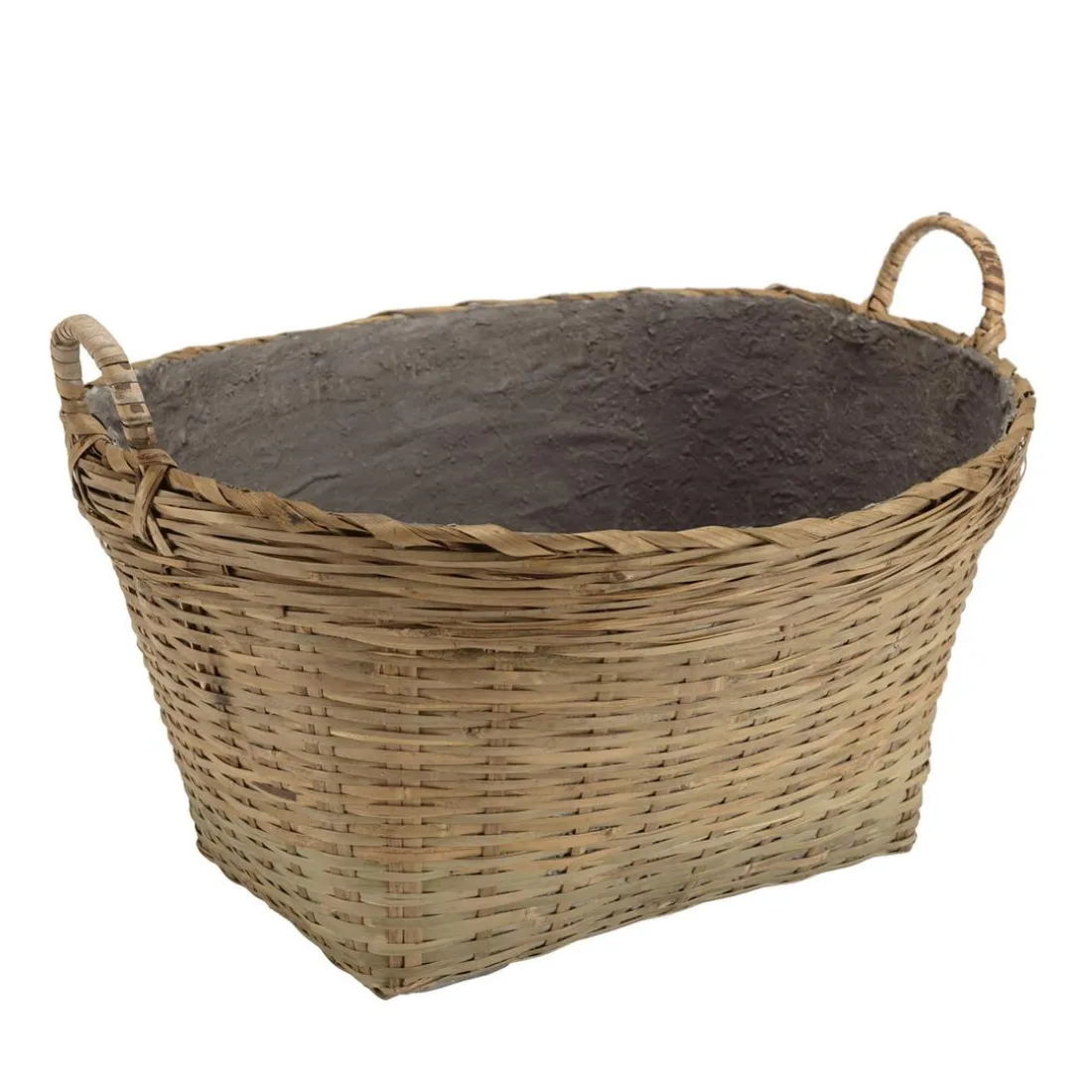 Pot de fleur ovale petit modèle en bambou naturel HECTOR