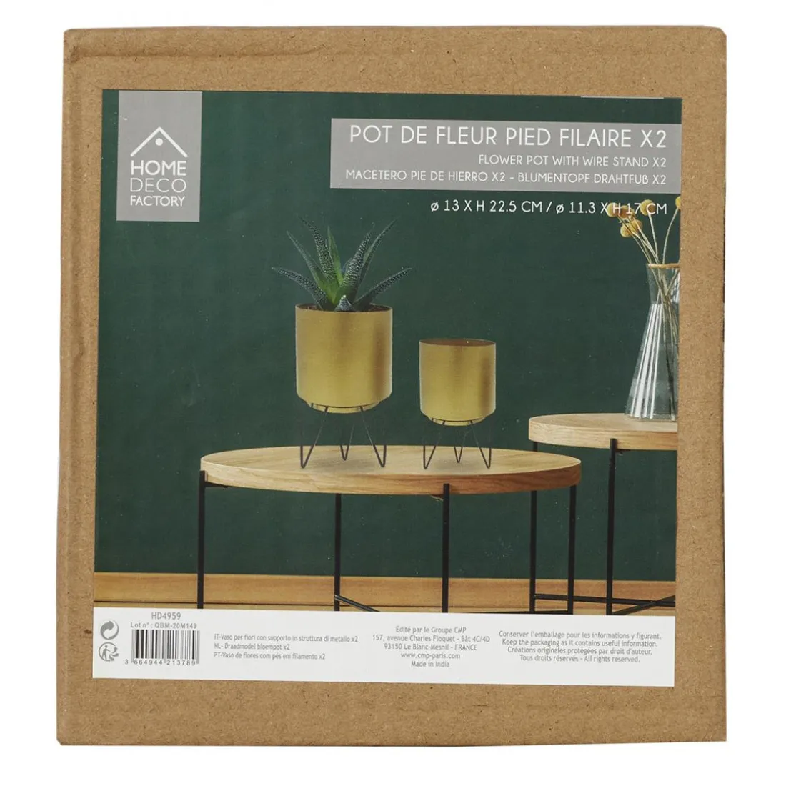 Pot De Fleur Pied Filaire X2
