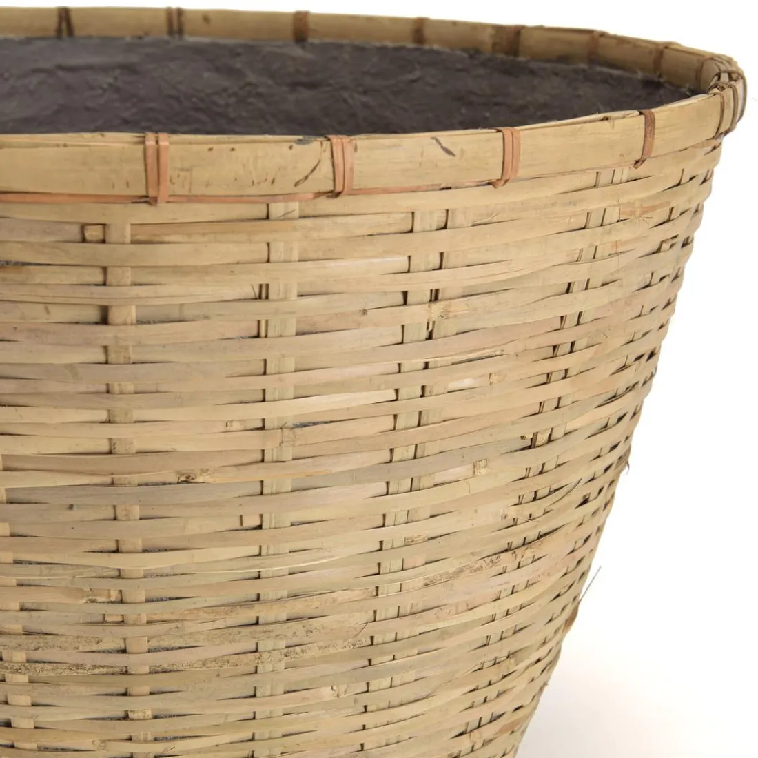 Pot de fleur rond en bambou naturel HECTOR