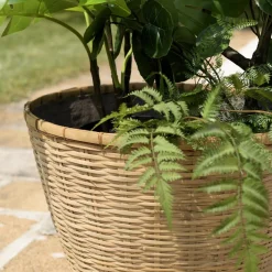 Pot de fleur rond en bambou naturel HECTOR