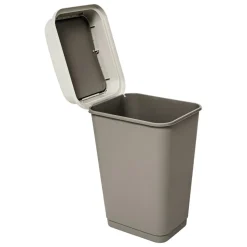 Poubelle 50L en plastique taupe