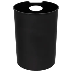 Poubelle métal et inox noir Delta
