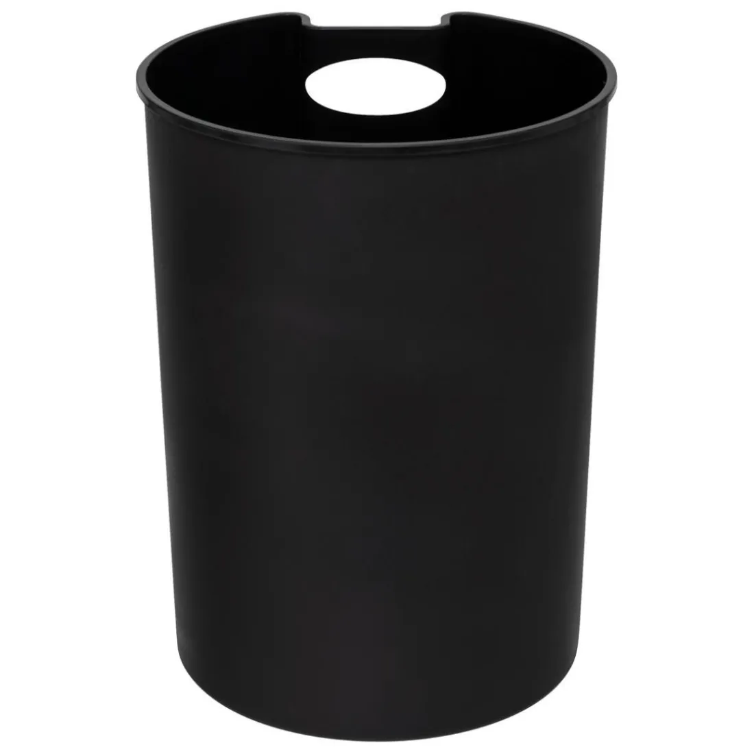 Poubelle métal et inox noir Delta