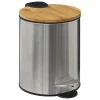 Poubelle métal Soft Close 3L bambou métal
