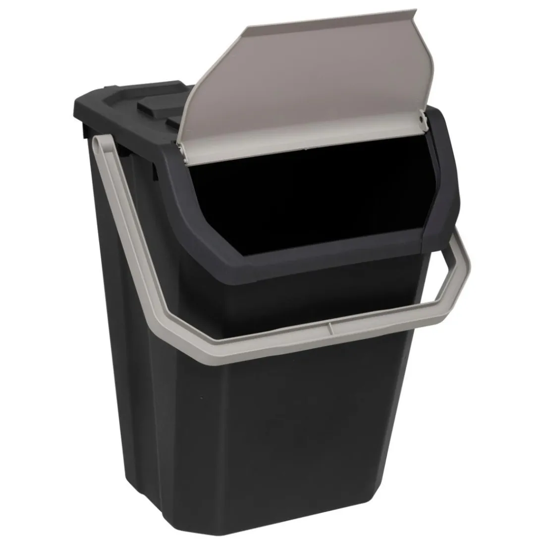Poubelle tri en plastique 37L
