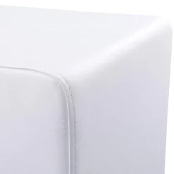 Pouf 'CUBE' de salon en matière synthétique blanche