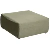 Pouf en velours vert cèdre