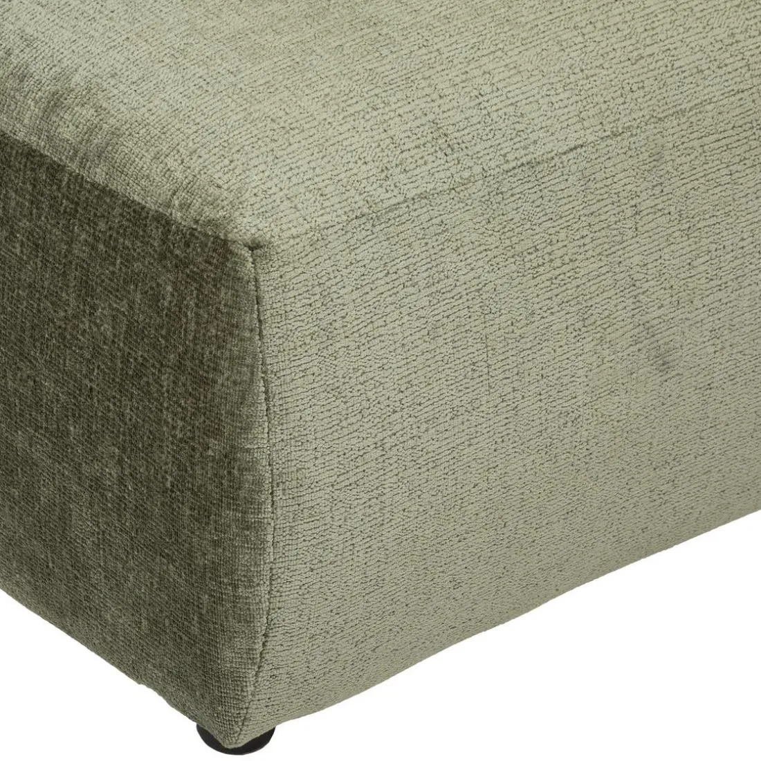 Pouf en velours vert cèdre