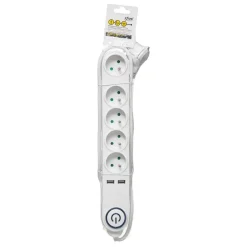 Prise électrique 5 terres et 2 USB
