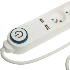 Prise électrique 5 terres et 2 USB