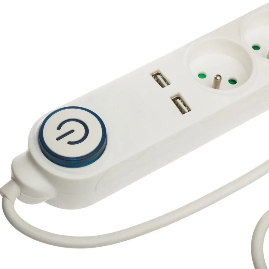 Prise électrique 5 terres et 2 USB