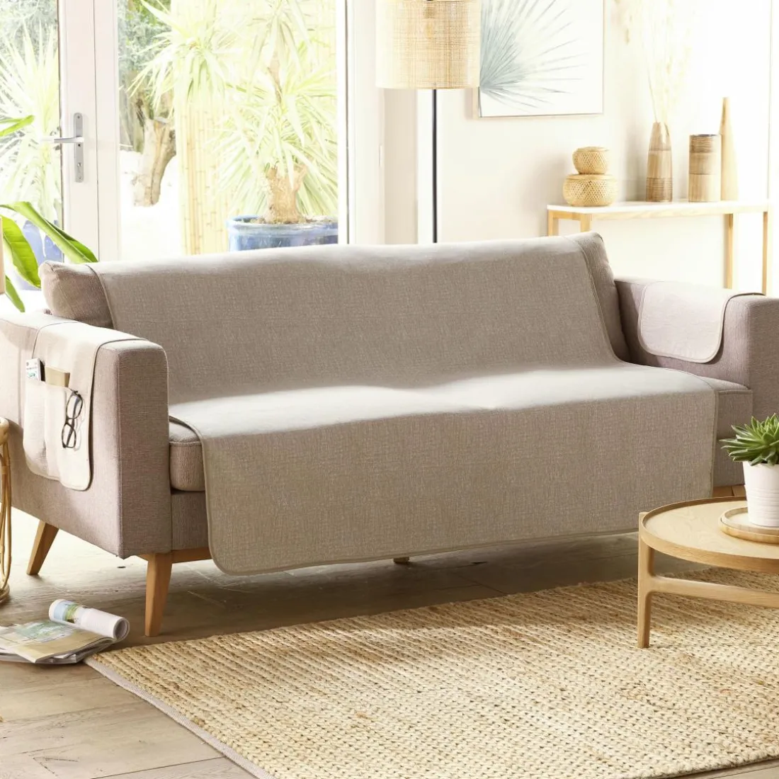 Protège canapé BOSQUE 100x200 beige