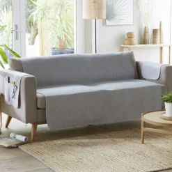 Protège canapé BOSQUE 100x200 gris perle
