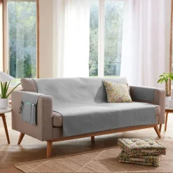 Protège canapé ECOGREEN 110x140 gris moyen