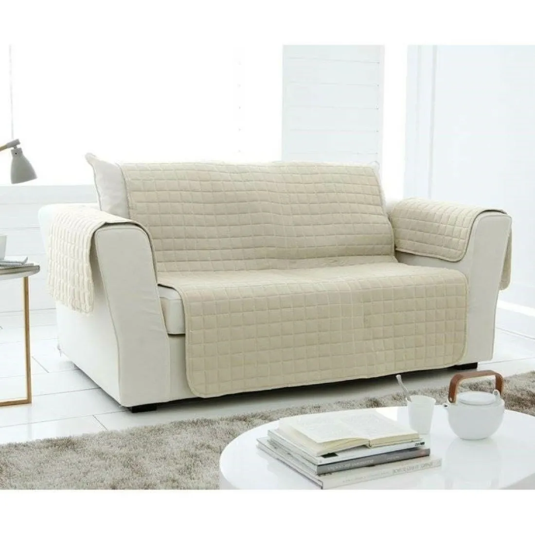 Protège canapé matelassé - Beige