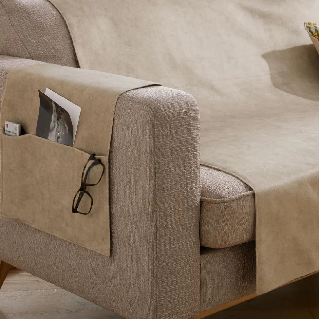 Protège canapé WHISPER 110x140 beige