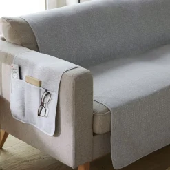 Protège fauteuil BOSQUE 55x200 gris perle