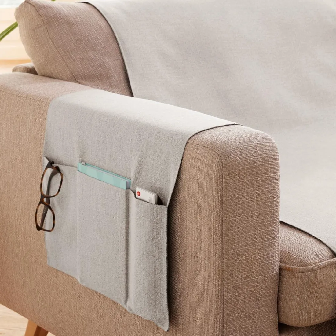 Protège fauteuil ECOGREEN 60x140 beige crème