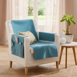 Protège fauteuil ECOGREEN 60x140 bleu