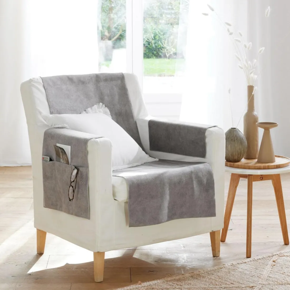 Protège fauteuil 60x140 WHISPER-gris