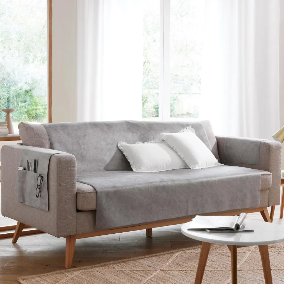 Protège fauteuil 60x140 WHISPER-gris
